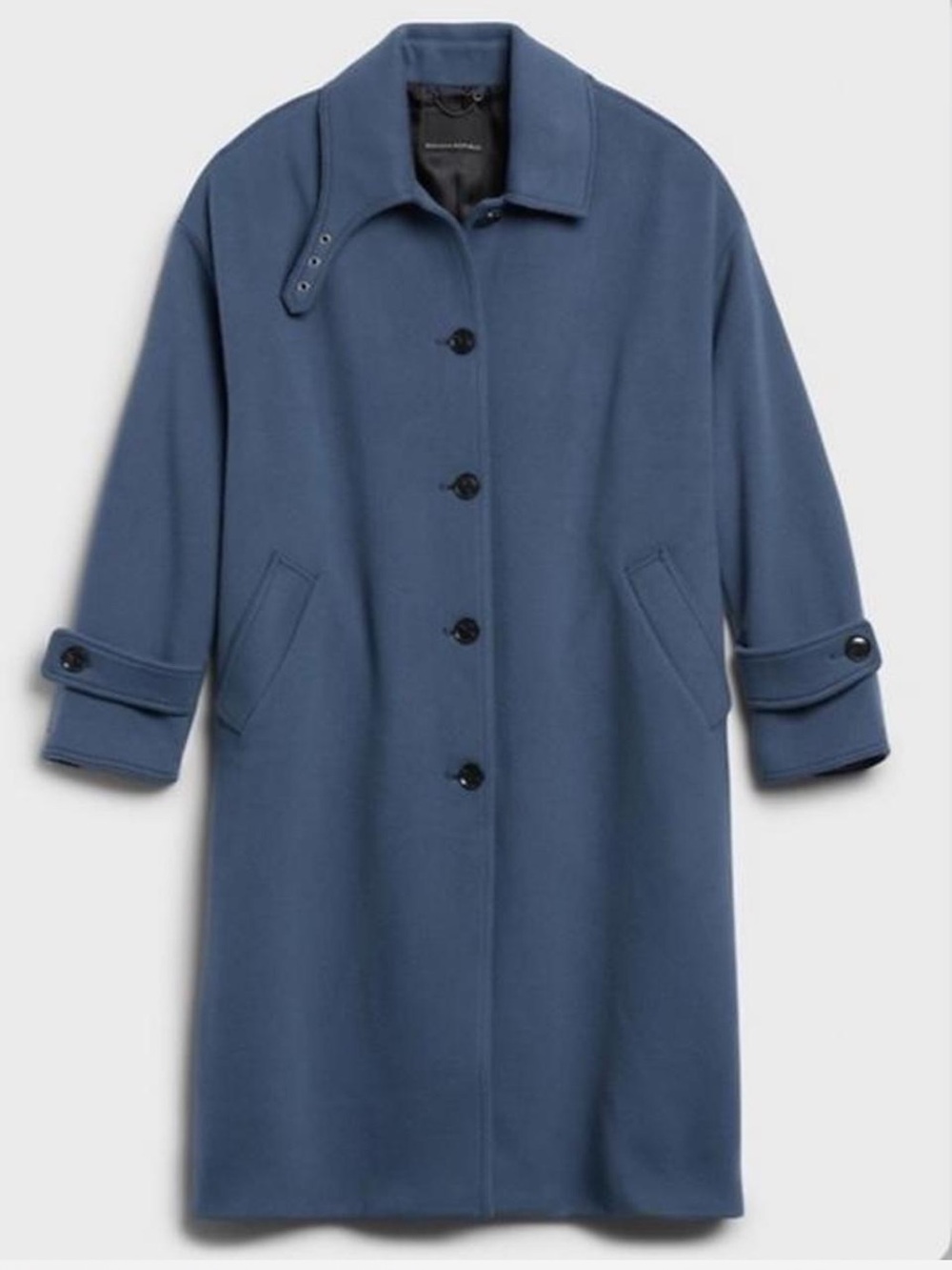 Banana Republic Long wool cashmere blend Melton coat
